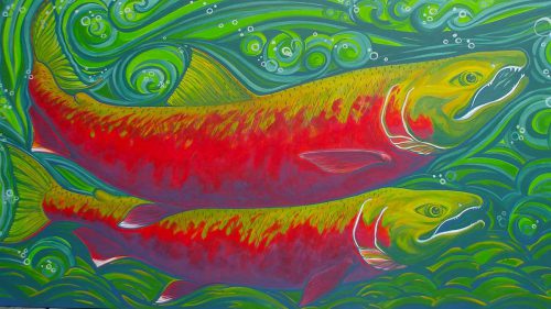 Coho Society mural by Leanne Hodges